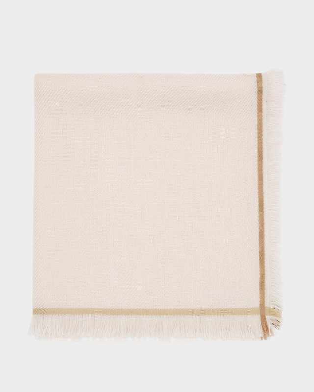 Cashmere Striped Trim Scarf
